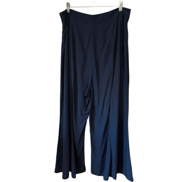 Revolve Anthropologie Maeve Canna Navy Blue Wide-Leg Pant - Picture 8 of 9
